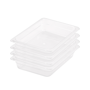 65mm Clear Gastronorm GN Pan 1/2 Food Tray Storage Bundle of 4 image