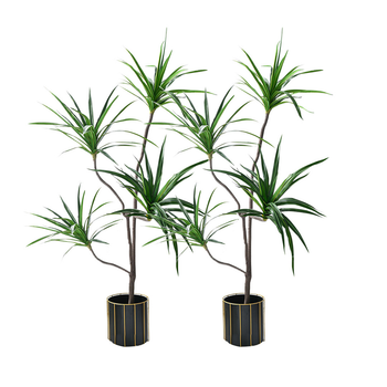 2X 180cm Realistic Artificial Dracaena, Rubberised Silk Cloth + Iron Wire, Home Decor image