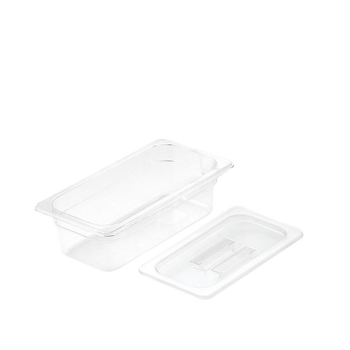 100mm Clear Gastronorm GN Pan 1/3 Food Tray Storage with Lid image