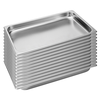 12X Gastronorm GN Pan Full Size 1/1 GN Pan 4cm Deep Stainless Steel Tray image