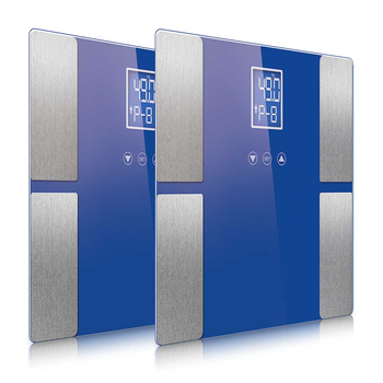 2X Digital Electronic LCD Bathroom Body Fat Scale Weighing Scales Weight Monitor Blue image
