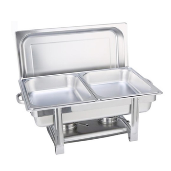 Double Tray Stainless Steel Chafing Catering Dish Food Warmer image