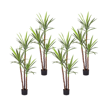 4X 150cm Artificial Natural Green Dracaena Yucca Tree Fake Tropical Indoor Plant Home Office Decor image