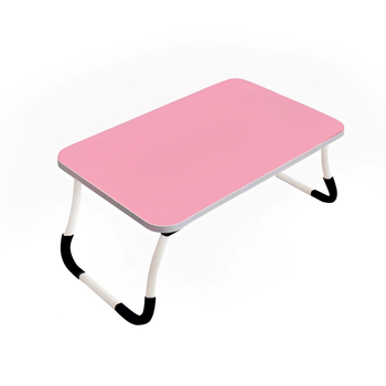 Pink Portable Bed Table Adjustable Foldable Bed Sofa Study Table Laptop Mini Desk Breakfast Tray Home Decor image