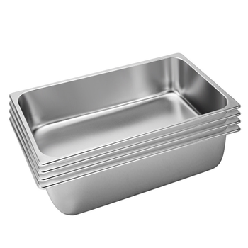 4X Gastronorm GN Pan Full Size 1/1 GN Pan 15cm Deep Stainless Steel Tray image
