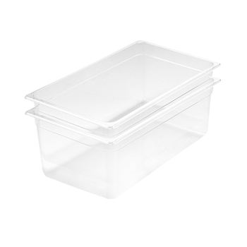 200mm Clear Gastronorm GN Pan 1/1 Food Tray Storage Bundle of 2 image