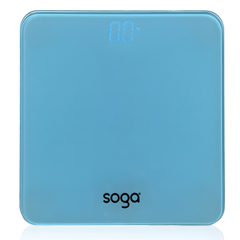 180kg Digital Fitness Weight Bathroom Gym Body Glass LCD Electronic Scales Blue image
