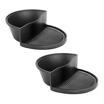 2X 2 in 1 Cast Iron Ribbed Fry Pan Skillet Griddle BBQ and Steamboat Hot Pot image