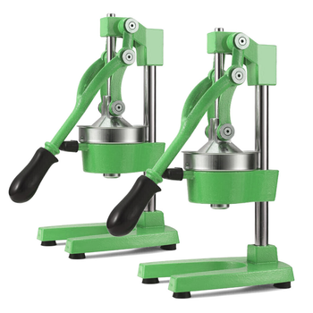 2X Commercial Manual Juicer Hand Press Juice Extractor Squeezer Orange Citrus Green image