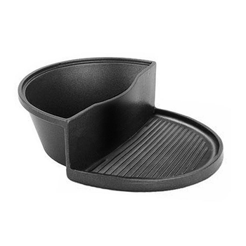 2 in 1 Cast Iron Ribbed Fry Pan Skillet Griddle BBQ and Steamboat Hot Pot image
