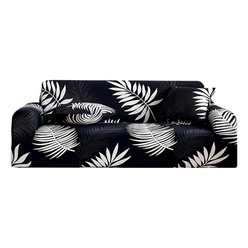 3-Seater Leaf Design Sofa Cover Couch Protector High Stretch Lounge Slipcover Home Decor image