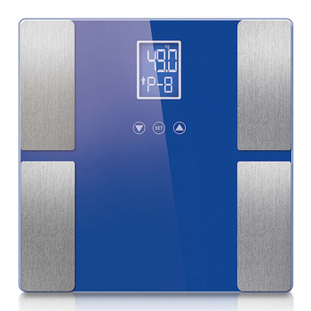Digital Electronic LCD Bathroom Body Fat Scale Weighing Scales Weight Monitor Blue image