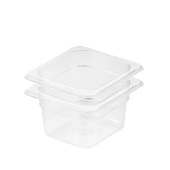 100mm Clear Gastronorm GN Pan 1/6 Food Tray Storage Bundle of 2 image