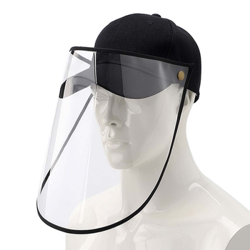 Outdoor Protection Hat Anti-Fog Pollution Dust Protective Cap Full Face HD Shield Cover Adult Black image