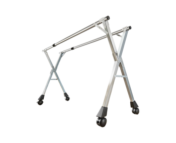 1.6m Portable Standing Clothes Drying Rack Foldable Space-Saving Laundry Holder with Wheels image
