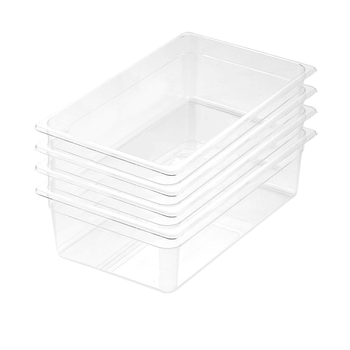 150mm Clear Gastronorm GN Pan 1/1 Food Tray Storage Bundle of 4 image