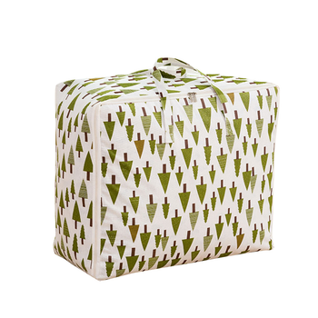 Green Pine Tree Super Large Storage Luggage Bag Double Zipper Foldable Travel Organiser Essentials image