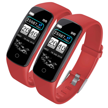 2X Sport Monitor Wrist Touch Fitness Tracker Smart Watch Red image