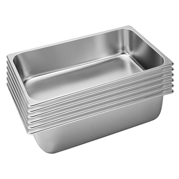 6X Gastronorm GN Pan Full Size 1/1 GN Pan 15cm Deep Stainless Steel Tray image