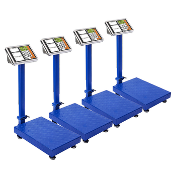 4X 150kg Electronic Digital Platform Scale Computing Shop Postal Weight Blue image