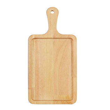 40cm Rectangle Premium Wooden Oak Food Serving Tray Charcuterie Board Paddle Home Decor image