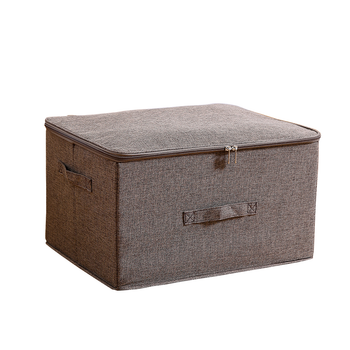 Coffee Large Portable Double Zipper Storage Box Moisture Proof Clothes Basket Foldable Home Organiser image