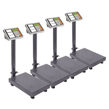 4X 300kg Electronic Digital Platform Scale Computing Shop Postal Weight Black image