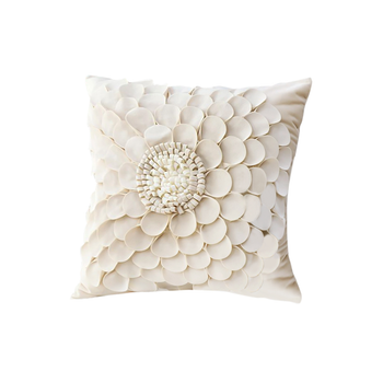 45cm Pillow Sunflower Cover 100% Cotton Covers Linen Case Cushion Throw Pillow image
