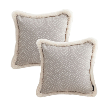 2X 45cm Wabi-sabi Herringbone Square Throw Pillow image