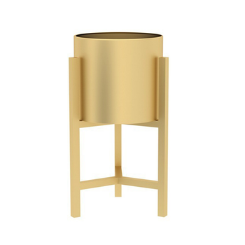 45CM Gold Metal Plant Stand with Flower Pot Holder Corner Shelving Rack Indoor Display image