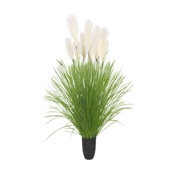 137cm Potted Tall Silk Fake Pampas Grass, Artificial Plants Reed Greenery Flowers, Home Decor image