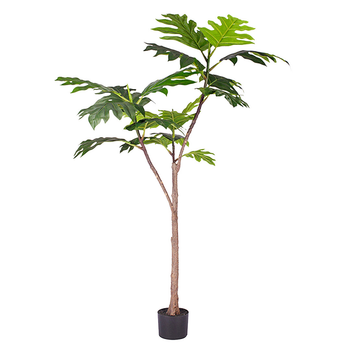 150cm Artificial Natural Green Split-Leaf Philodendron Tree Fake Tropical Indoor Plant Home Office Decor image
