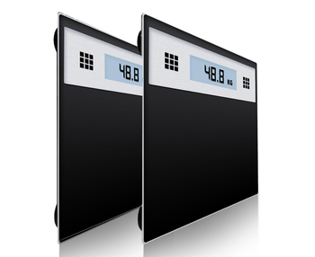 2X 180kg Electronic Talking Scale Weight Fitness Glass Bathroom Scale LCD Display Stainless image