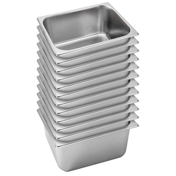 12X Gastronorm GN Pan Full Size 1/2 GN Pan 20cm Deep Stainless Steel Tray image
