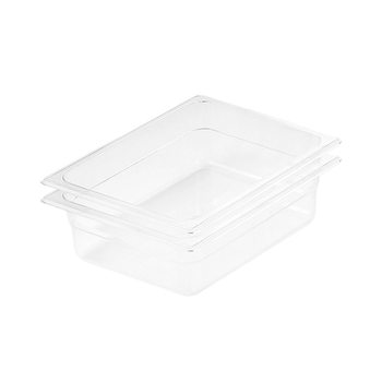 150mm Clear Gastronorm GN Pan 1/2 Food Tray Storage Bundle of 2 image