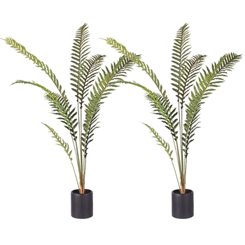 2X 210cm Artificial Green Rogue Hares Foot Fern Tree Fake Tropical Indoor Plant Home Office Decor image