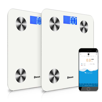 2X Wireless Bluetooth Digital Body Fat Scale Bathroom Health Analyser Weight White image