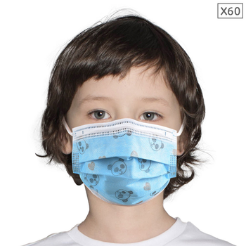 60 Pcs Anti Dust Filter Disposable Protective Sanitary Face Mask Kids image