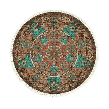 90cm Mandala Round Area Thick Anti-slip Doormat, Home Decor image