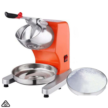 Ice Shaver Electric Stainless Steel Ice Crusher Slicer Machine Commercial Orange image