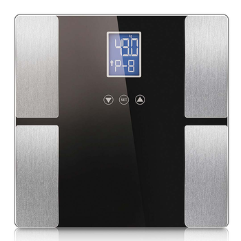 Digital Electronic LCD Bathroom Body Fat Scale Weighing Scales Weight Monitor Black image