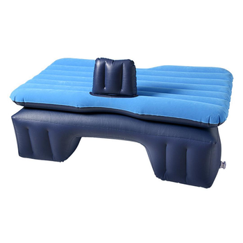 Inflatable Car Mattress Portable Travel Camping Air Bed Rest Sleeping Bed Blue image