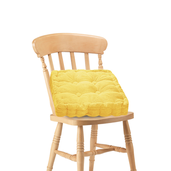 Yellow Square Cushion Soft Leaning Plush Backrest Throw Seat Pillow Home Office Decor image