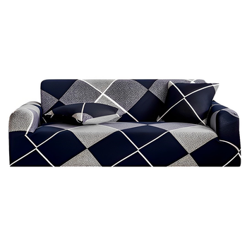 3-Seater Checkered Sofa Cover Couch Protector High Stretch Lounge Slipcover Home Decor image