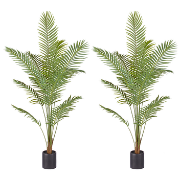 2X 210cm Green Artificial Indoor Rogue Areca Palm Tree Fake Tropical Plant Home Office Decor image