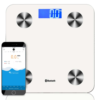 Wireless Bluetooth Digital Body Fat Scale Bathroom Health Analyser Weight White image