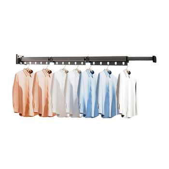 127.5cm Wall-Mounted Clothing Dry Rack Retractable Space-Saving Foldable Hanger image