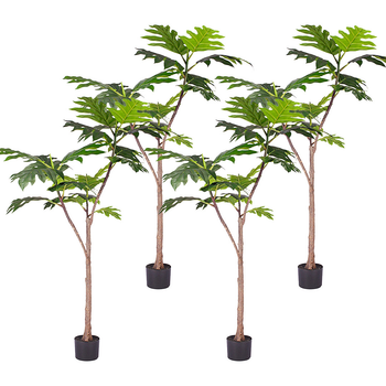 4X 150cm Artificial Natural Green Split-Leaf Philodendron Tree Fake Tropical Indoor Plant Home Office Decor image