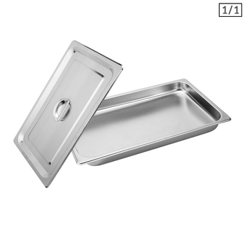 Gastronorm GN Pan Full Size 1/1 GN Pan 4cm Deep Stainless Steel Tray With Lid image