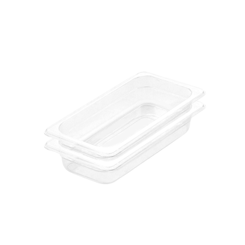 65mm Clear Gastronorm GN Pan 1/3 Food Tray Storage Bundle of 2 image